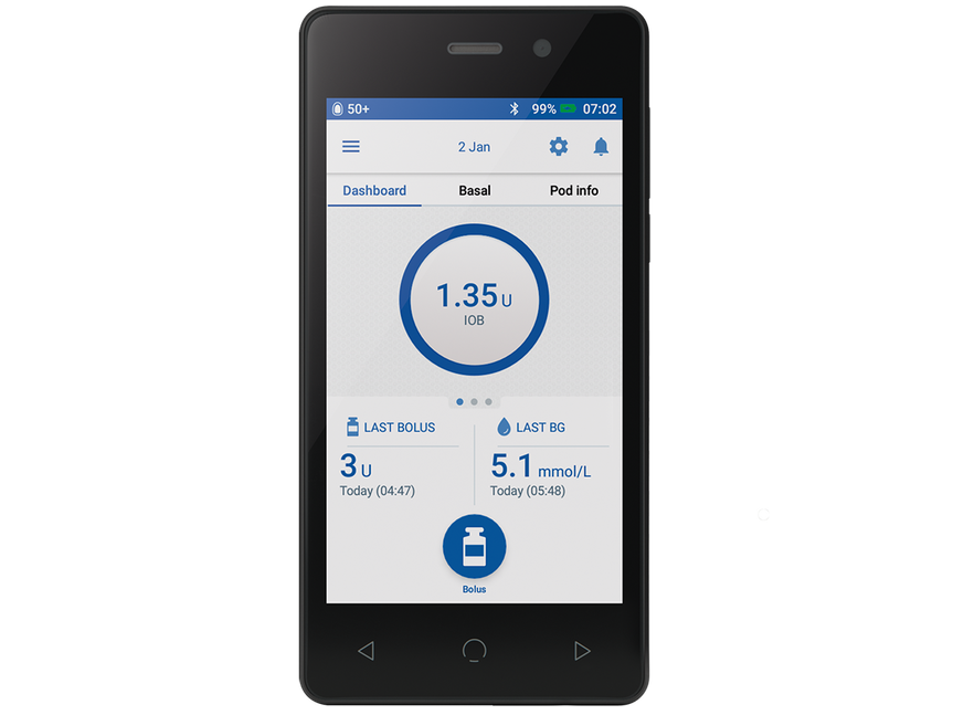 omnipod dash glucose meter