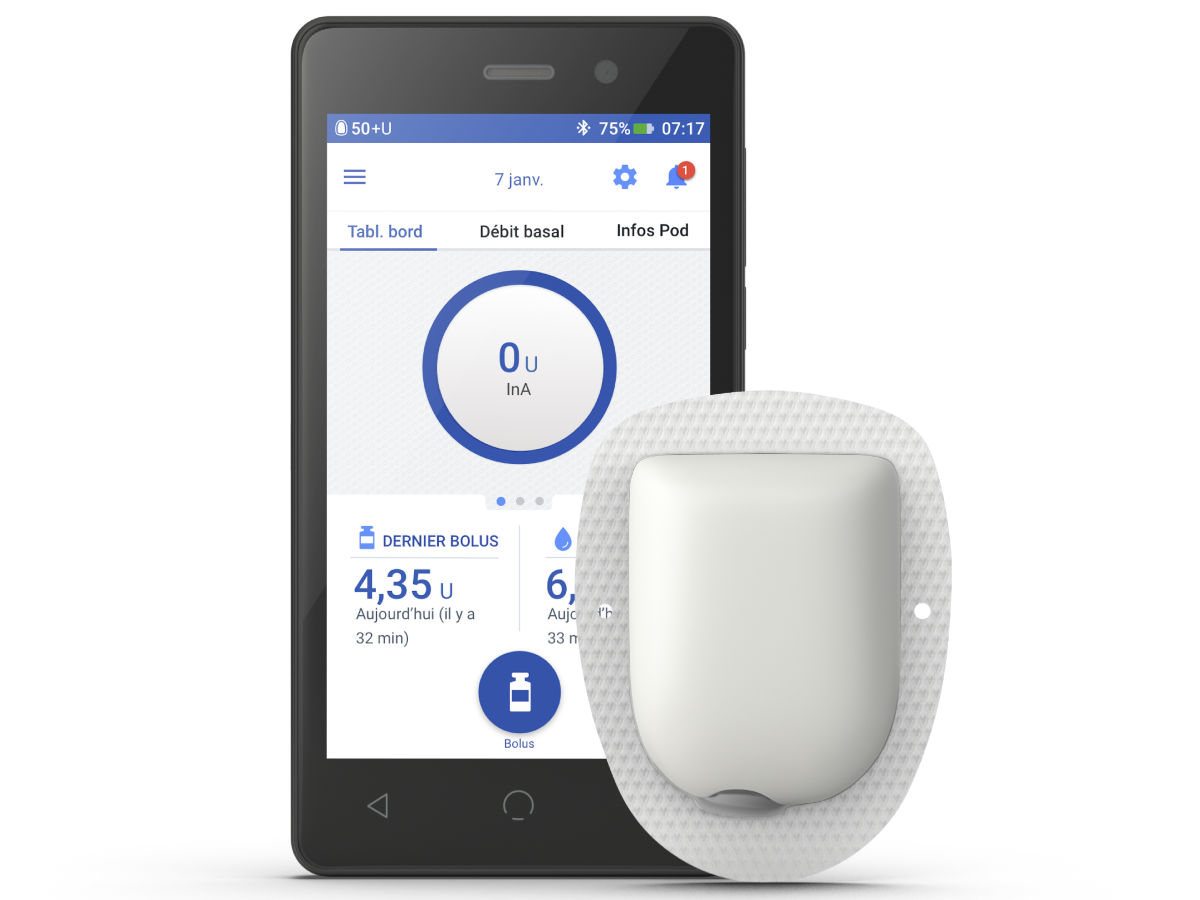 Omnipod DASH PDM and Pod image