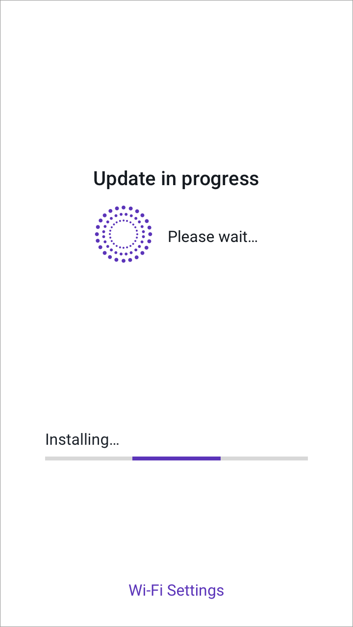 Omnipod 5 App Update In-progress screen