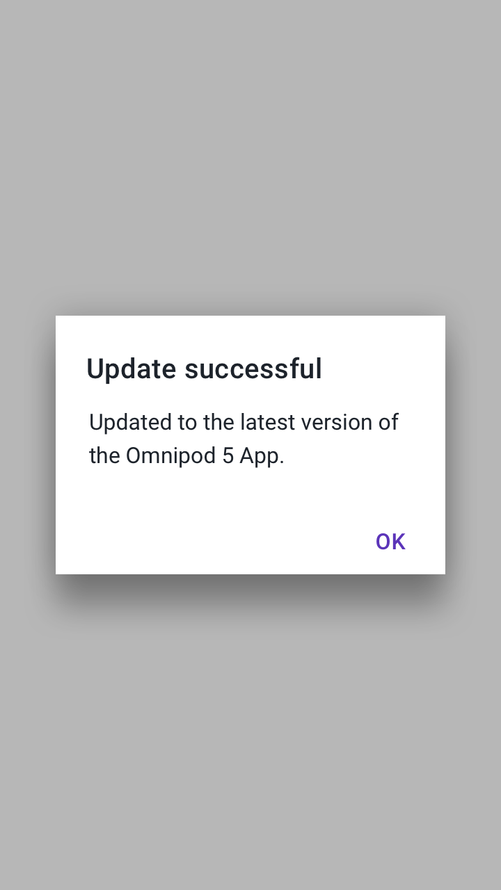 Omnipod 5 App Update Successful