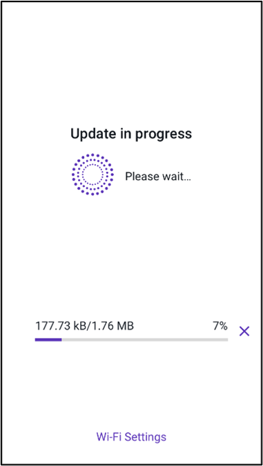 Omnipod 5 App update 7 percent in progress