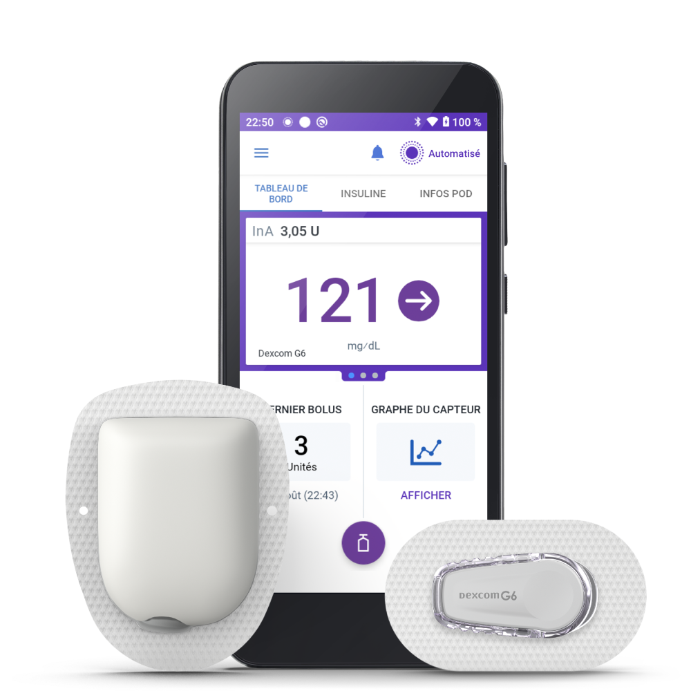 Omnipod 5 with Pod and Dexcom G6 with adhesive