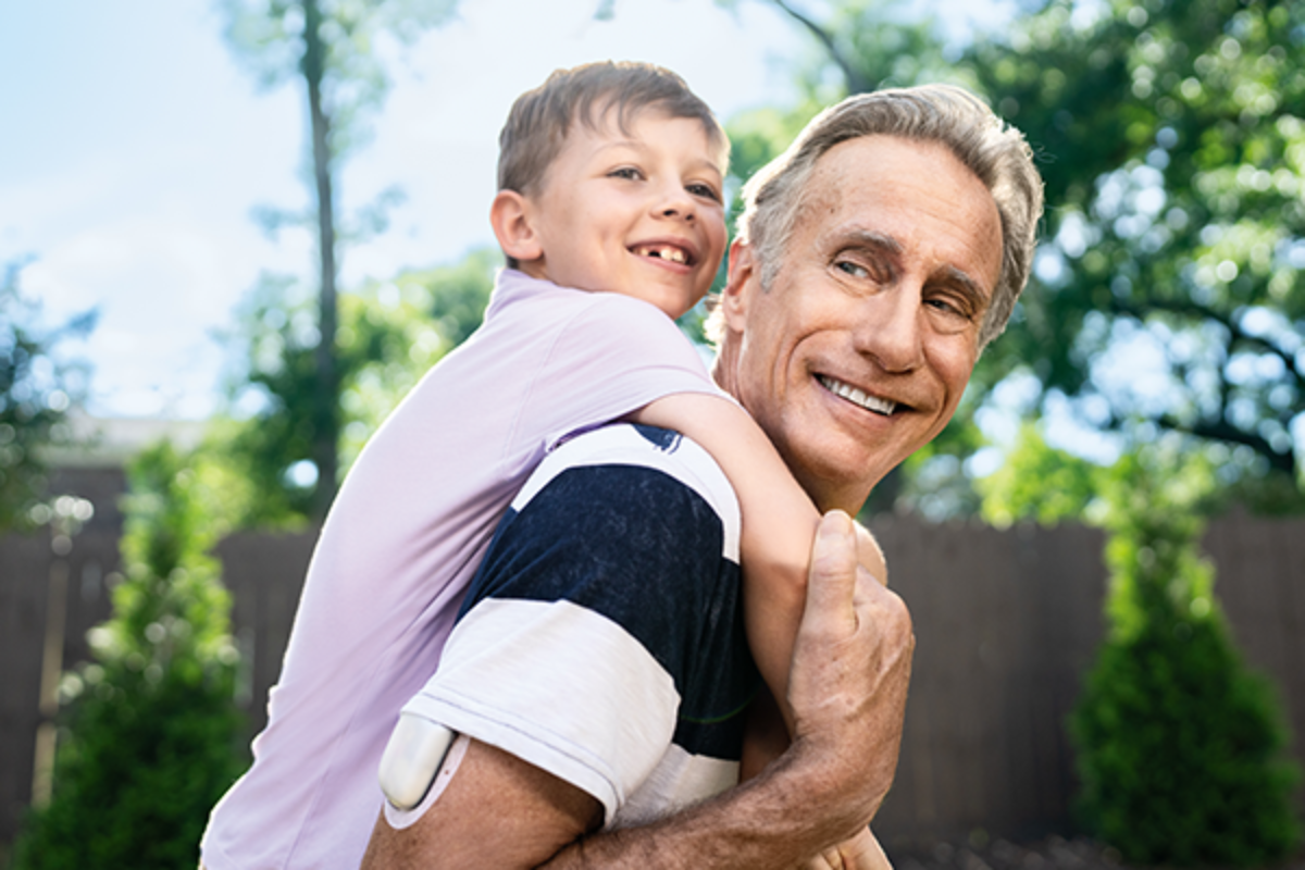 son piggyback on dad