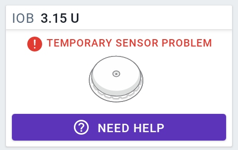 Omnipod 5 with FreeStyle Libre 2 Plus  "Temporary Sensor Problem" alert