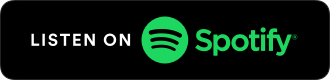 Spotify podcast logo on a black background with the words "Liston on Spotify"